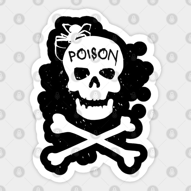 Skull And Crossbone Poison Sticker by Linys